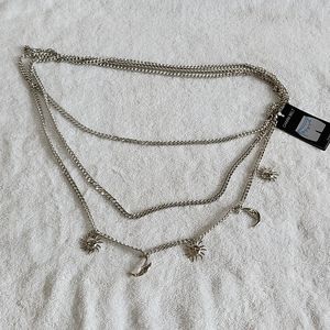 Celestial moon and stars charm belt size small